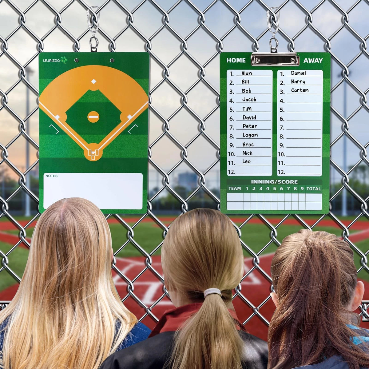 Set of 2 Baseball Dry Erase Coaching Clipboards