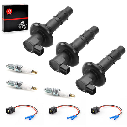Ignition Coil & Spark Plugs for Sea Doo RXT RXP GTX GTR 155 215 255 260