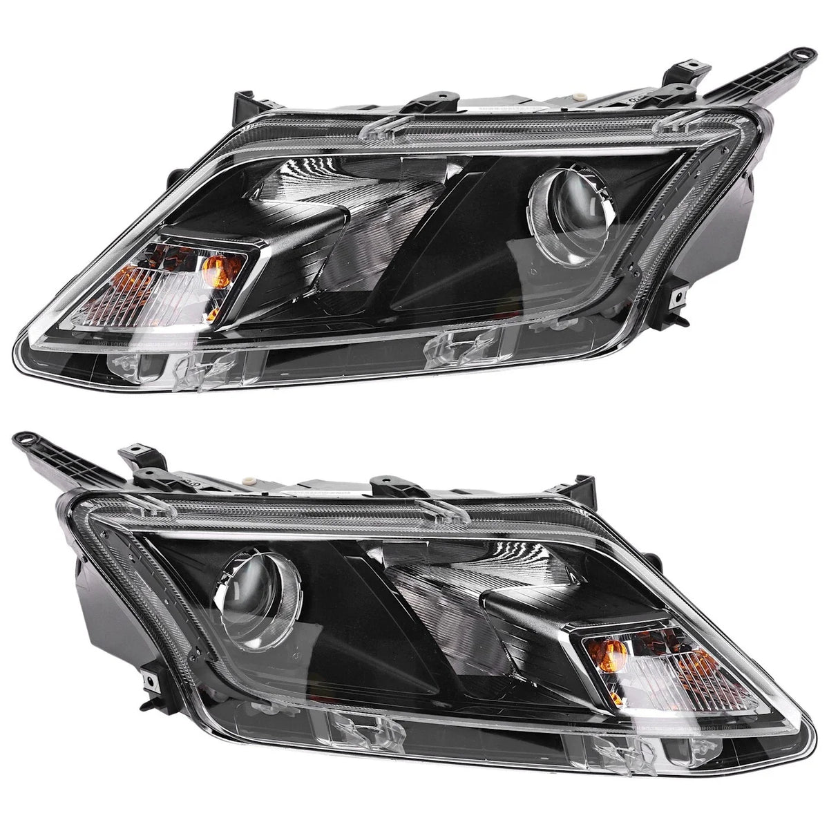 Set of 2 Halogen Headlights Assembly with Bulbs for Ford Fusion (2010–2012)