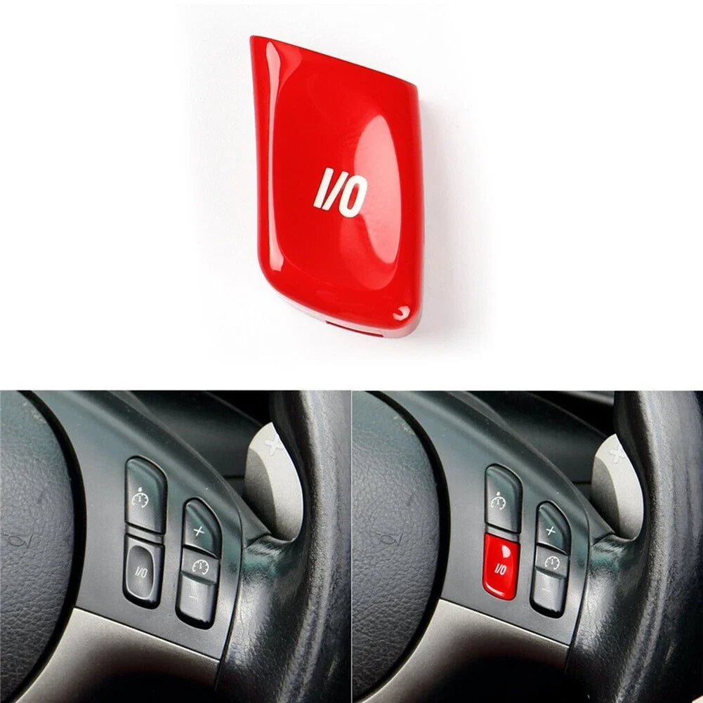 3X ABS Red Replacement Steering Wheel VO Button Cover for 3 Series E46 M3 (1998–2004)