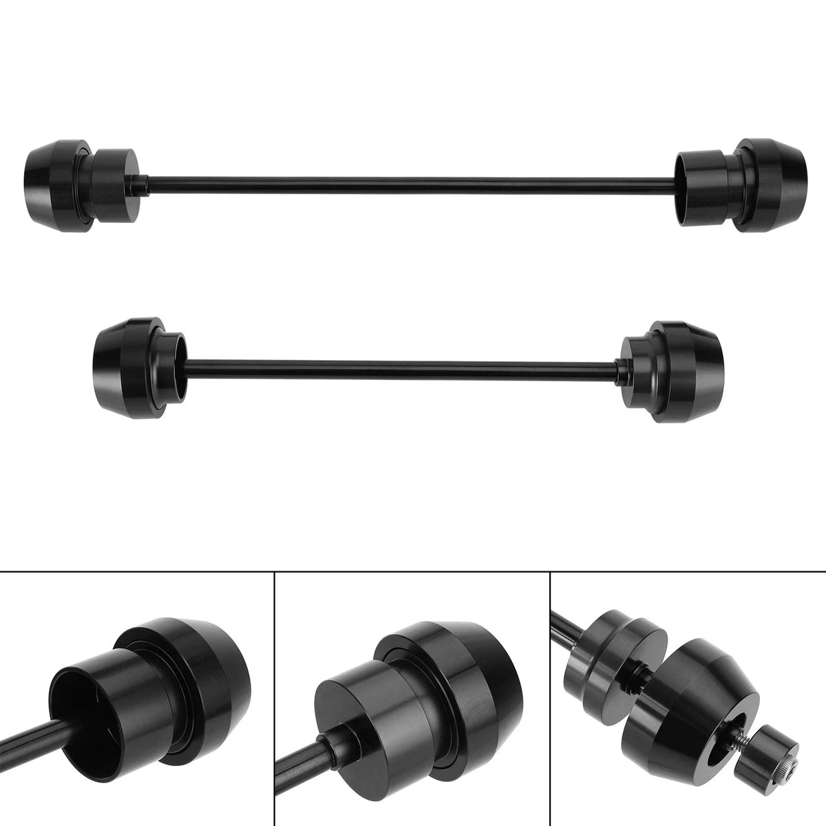 Axle Slider Wheel Protector Set for Yamaha YZF-R7 (2021–2023) CNC Black