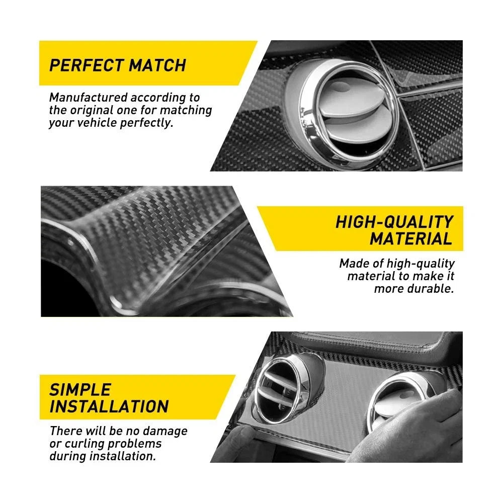 22Pcs Carbon Fiber Interior Trim Cover for Ford Mustang (2005–2009)