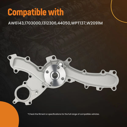 Belt Drive Water Pump Kit for Lexus IS/RC V6 (2006–2018) W2091M Aluminum
