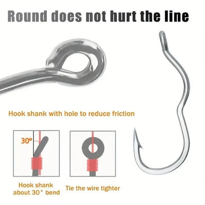 50pcs Reversible Barb Hooks for Crucian Carp Fishing