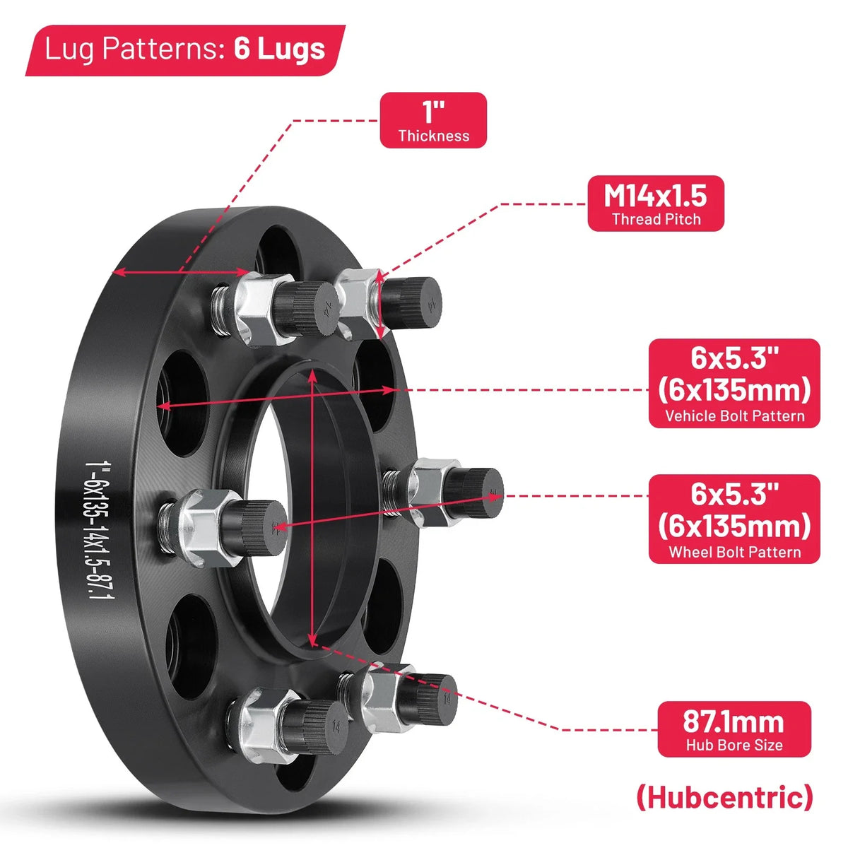 Set of 4 HubCentric Wheel Spacers for F150 Expedition Navigator (2000–2023)