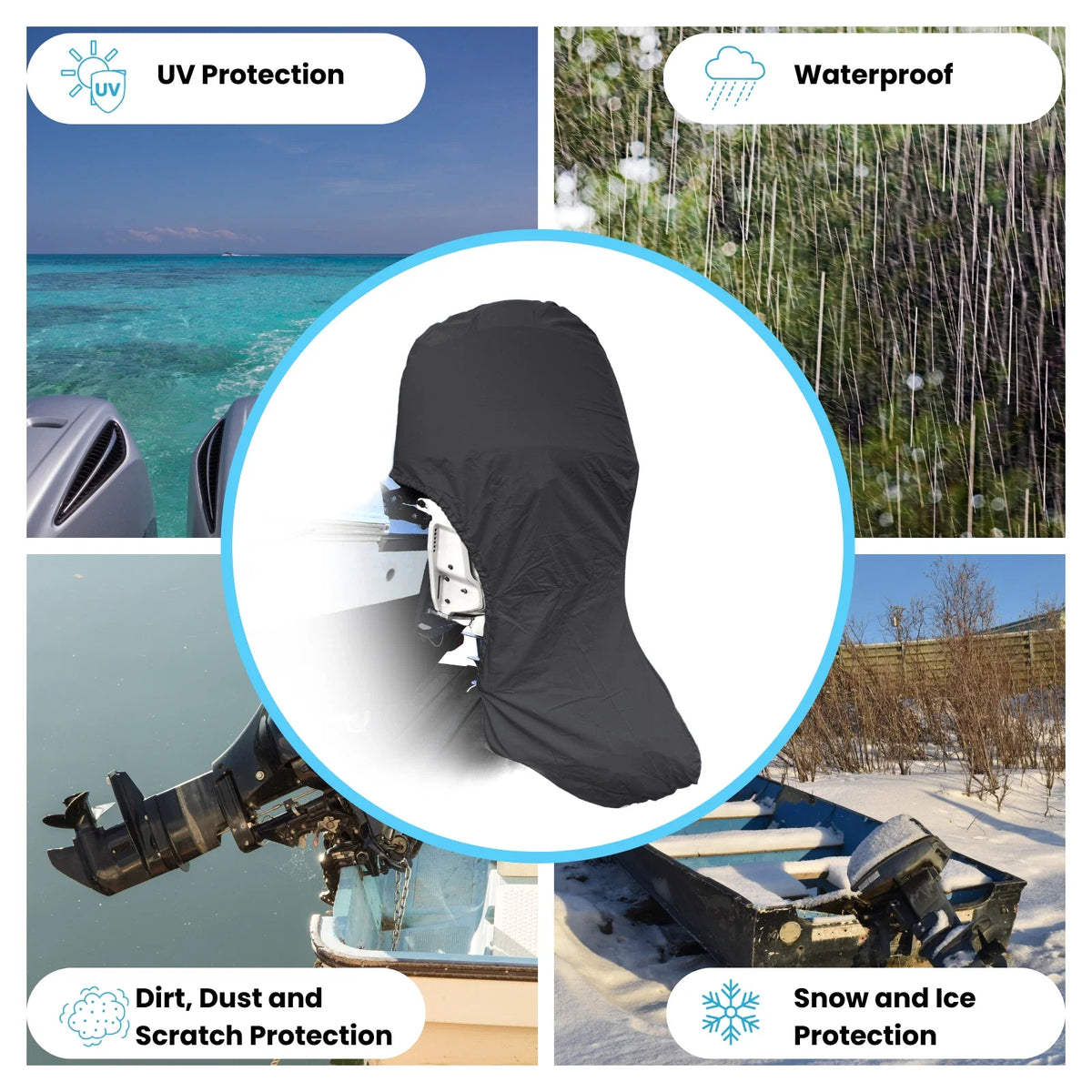 Outboard Motor Engine Storage Cover for Suzuki DF250AP DF300AP (25")