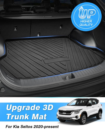 Heavy Duty Trunk Mat for Kia Seltos (2021–2026) All-Weather Cargo Liner