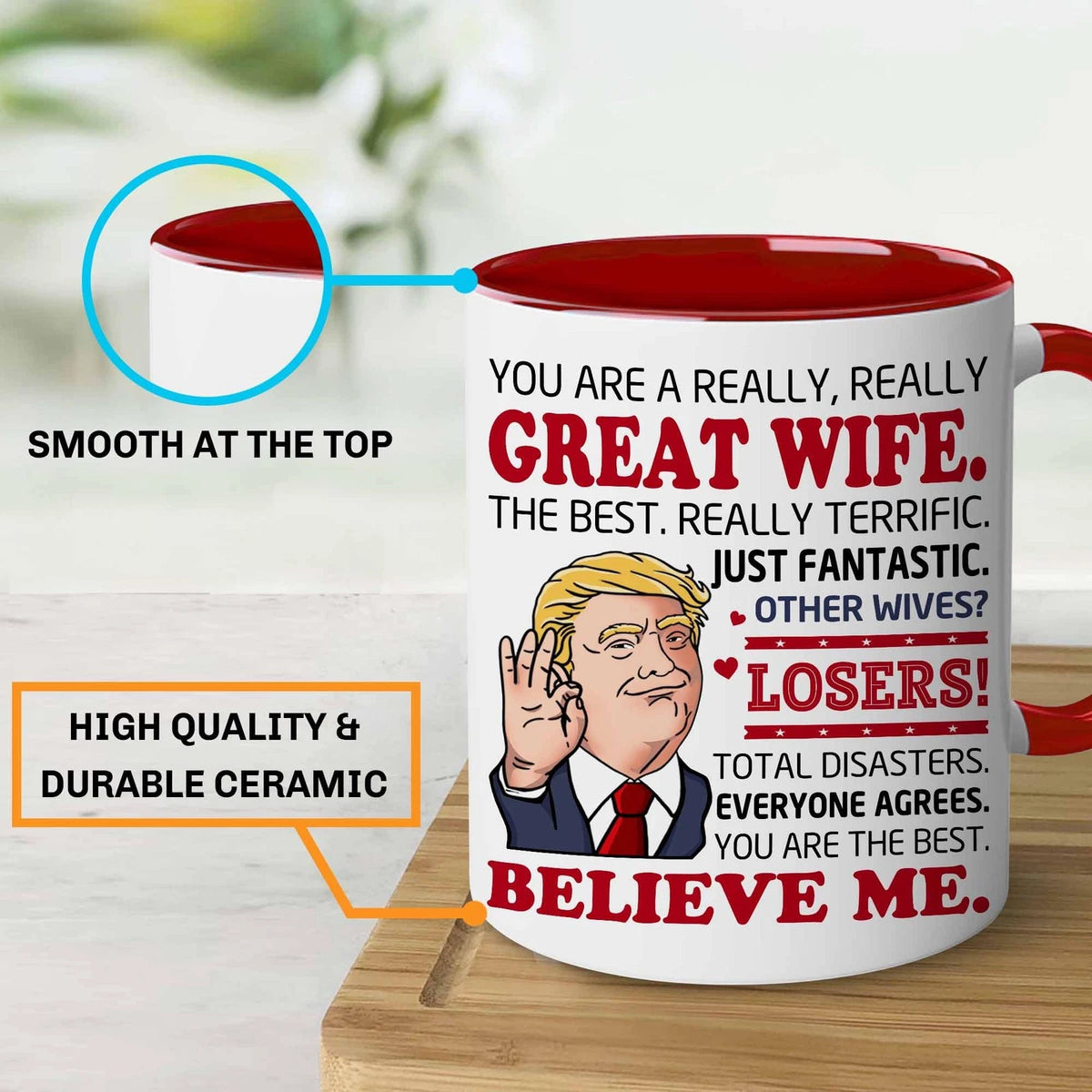 Set of 2 Best Ever Wife Mugs for Mother's Day Gift