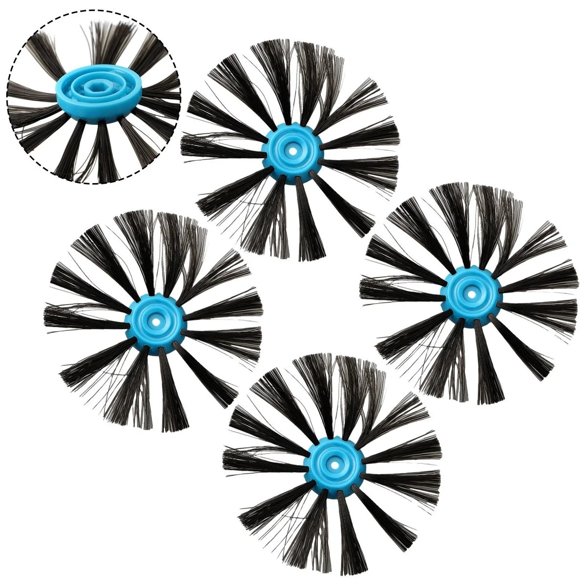 Set of 4 Side Brushes for Bissell Wet Dry (Compatible Parts Included)