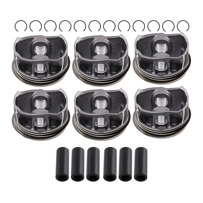 Set of 6 Pistons & Rings for VW Audi Porsche 3.0 TFSI EA839 (2017–2023)