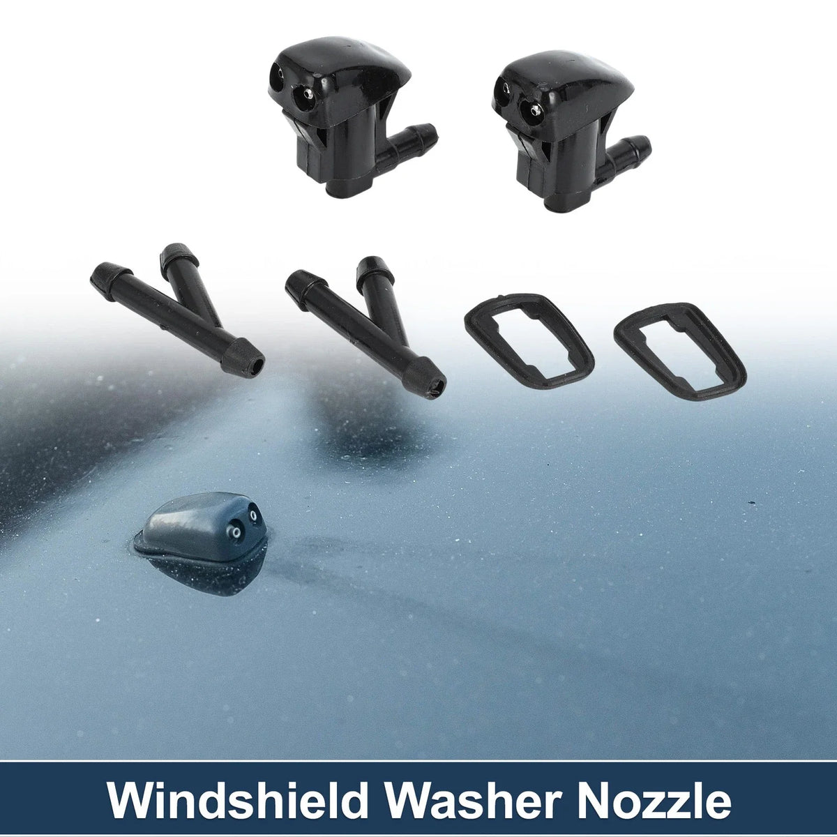 Windshield Washer Nozzle with Hose Connector for Jeep (No. 55372143AB)