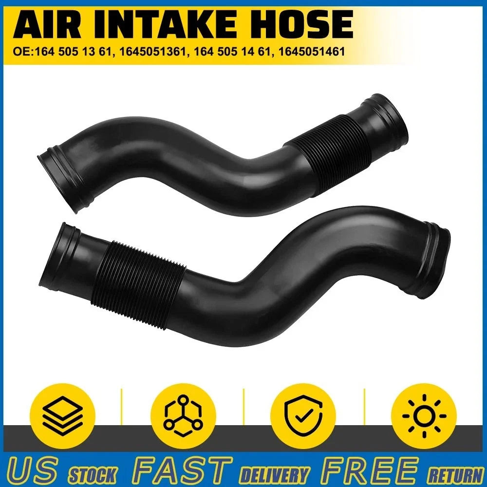 Set of 2 Air Intake Duct Pipe Hose for Mercedes Benz ML350 GL450 W164