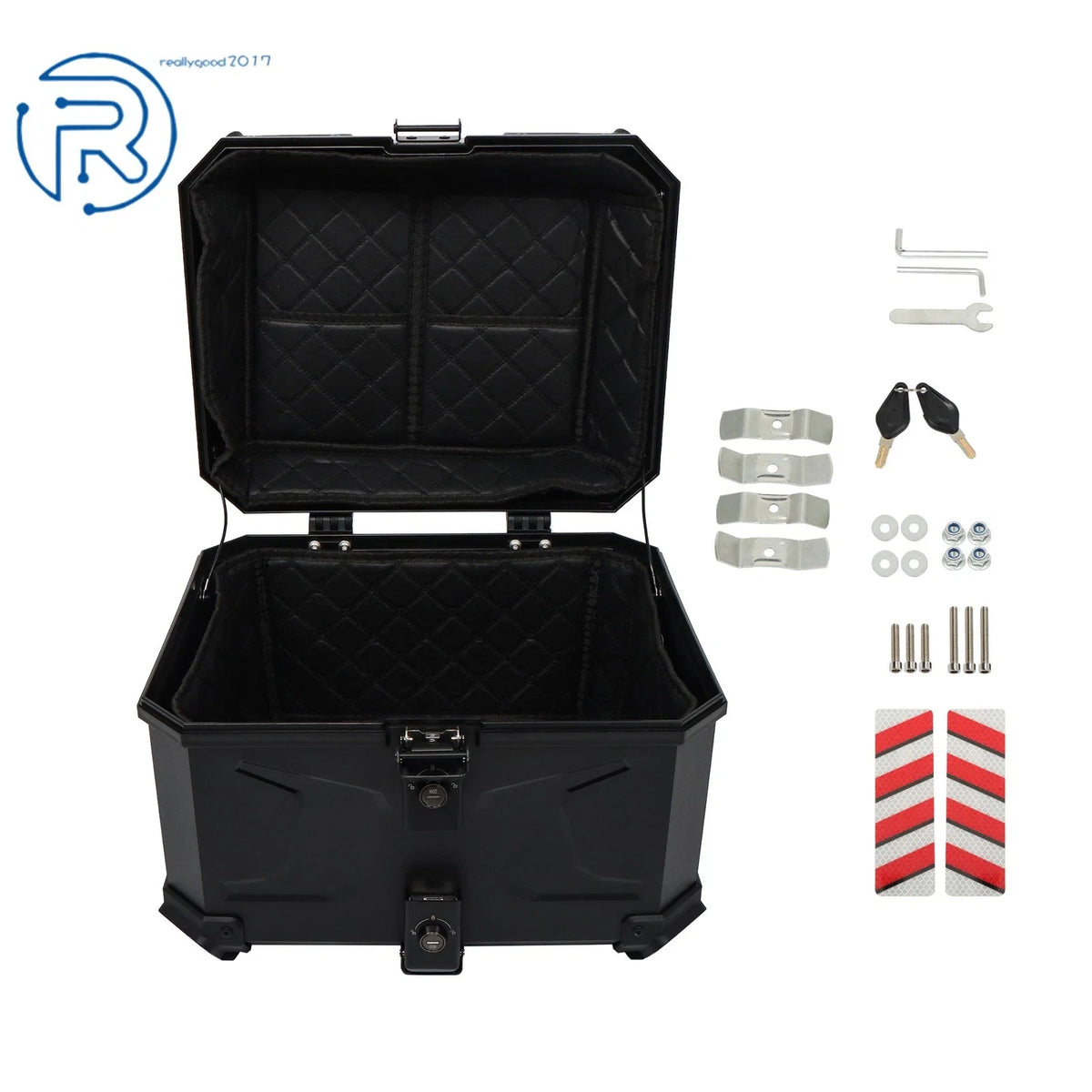 Security Lock Helmet Case for Motorcycle (45L) Waterproof Rear Tour Box