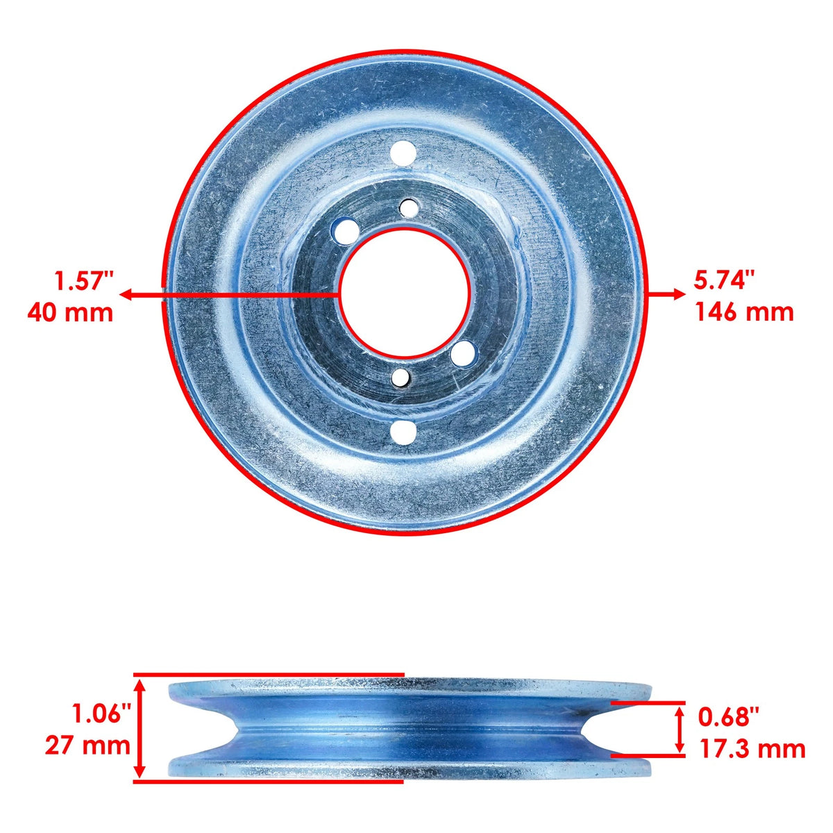 52" Deck Spindle Pulley for Scag Cheetah (SCZ52V-25, SCZ52V-26, SCZ52V-27, SCZ52V-73) SD191+PY329 - HD