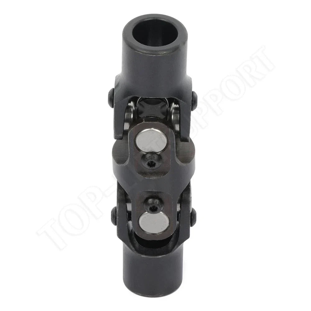 3/4" Round Universal Steering Double U-Joint Shaft - Black