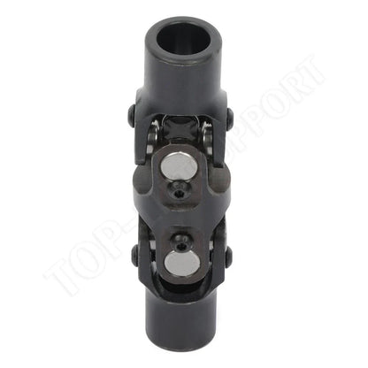3/4" Round Universal Steering Double U-Joint Shaft - Black