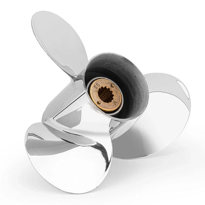 11 1/8 x 13 Stainless Steel Propeller for Mercury 25-70HP (13 Spline, RH)