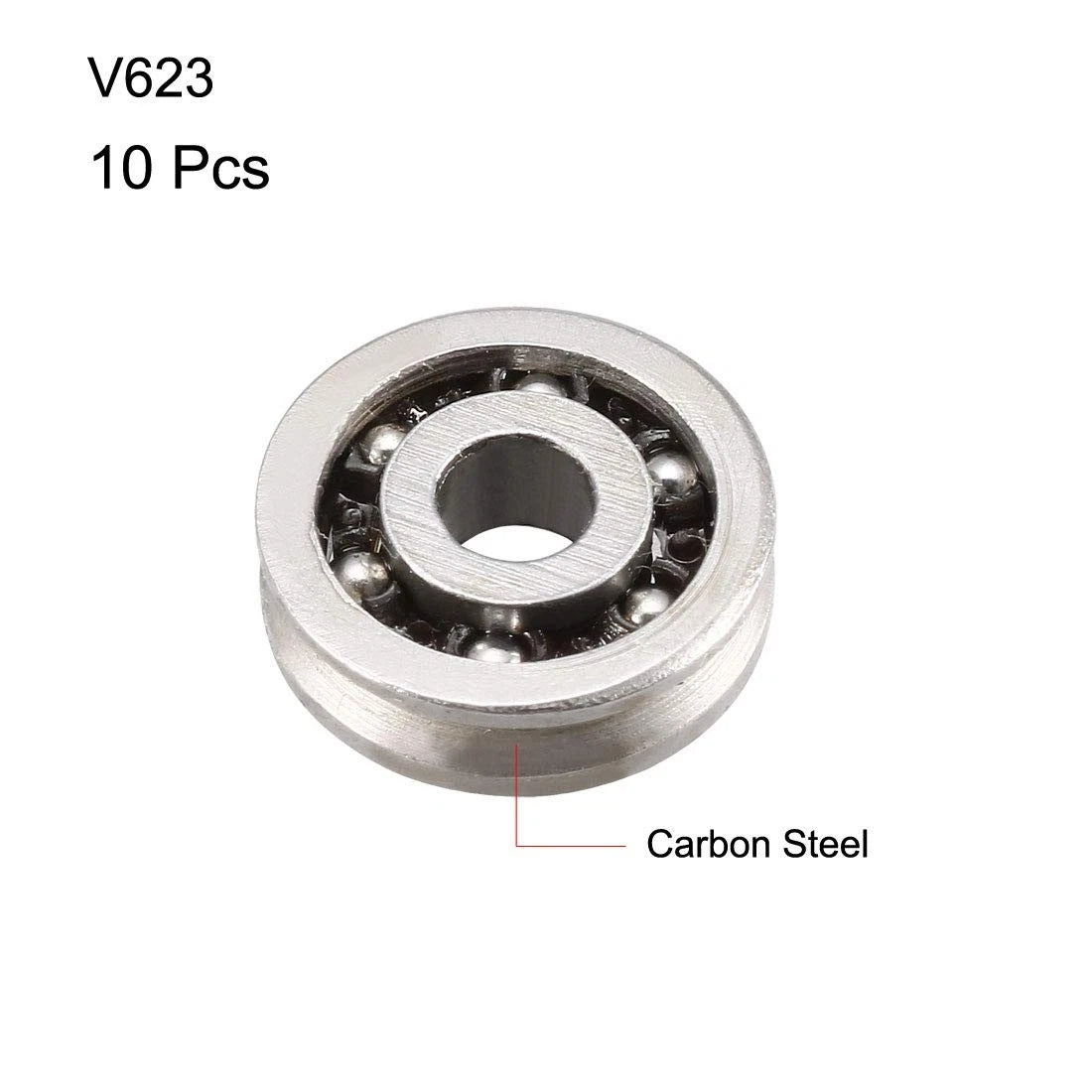 Set of 4 V-Groove Guide Pulley Rail Ball Bearings MF74ZZ