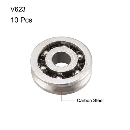 Set of 4 V-Groove Guide Pulley Rail Ball Bearings MF74ZZ
