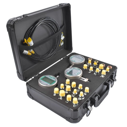 Hydraulic Test Kit with Digital Pressure Gauges for Universal Use