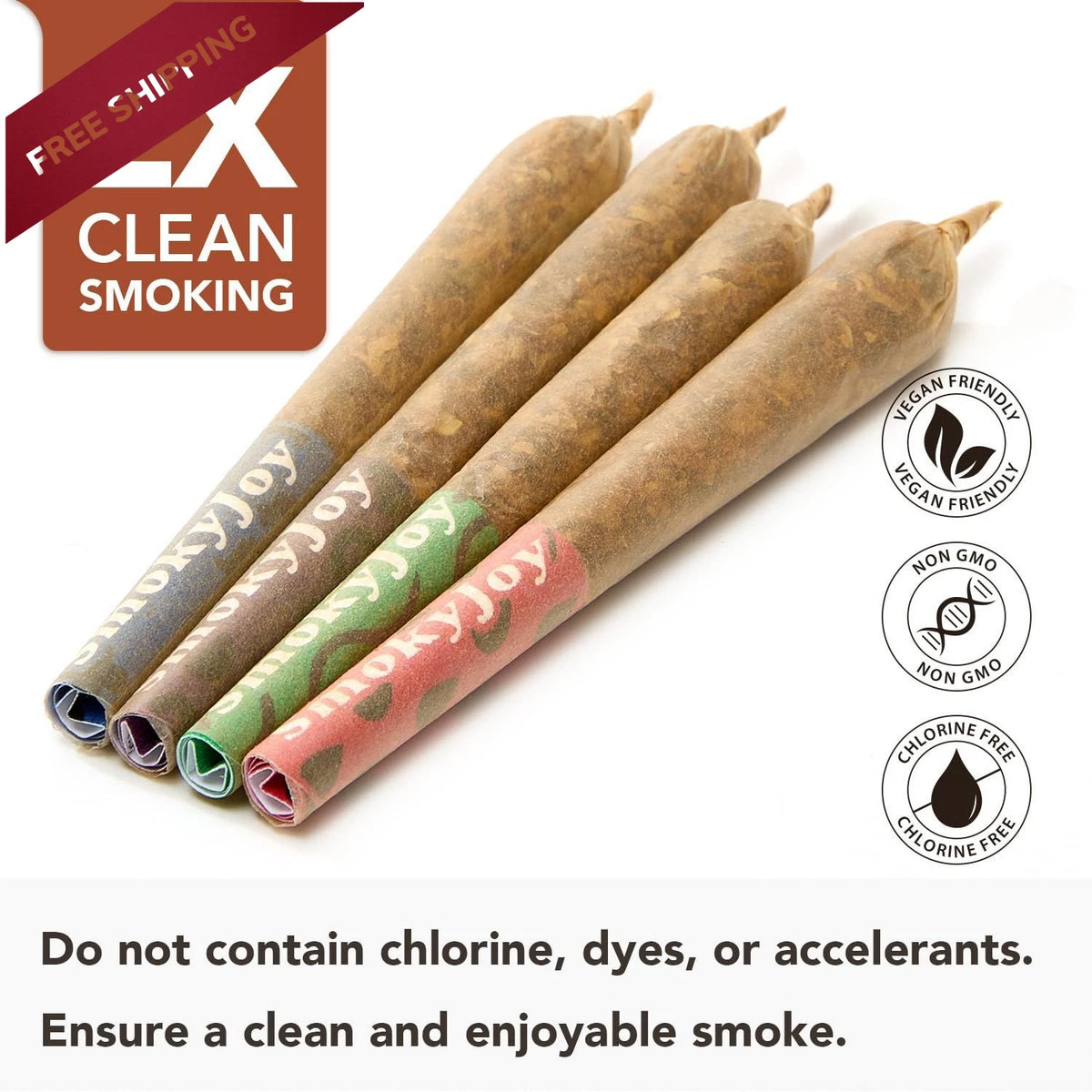 Set of 4 Pre Rolled Pop Cones for Rolling Papers 1 1/4 Size