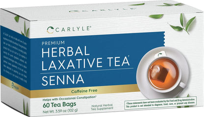 60 Tea Bags Herbal Laxative Senna Leaf Tea for Occasional Use