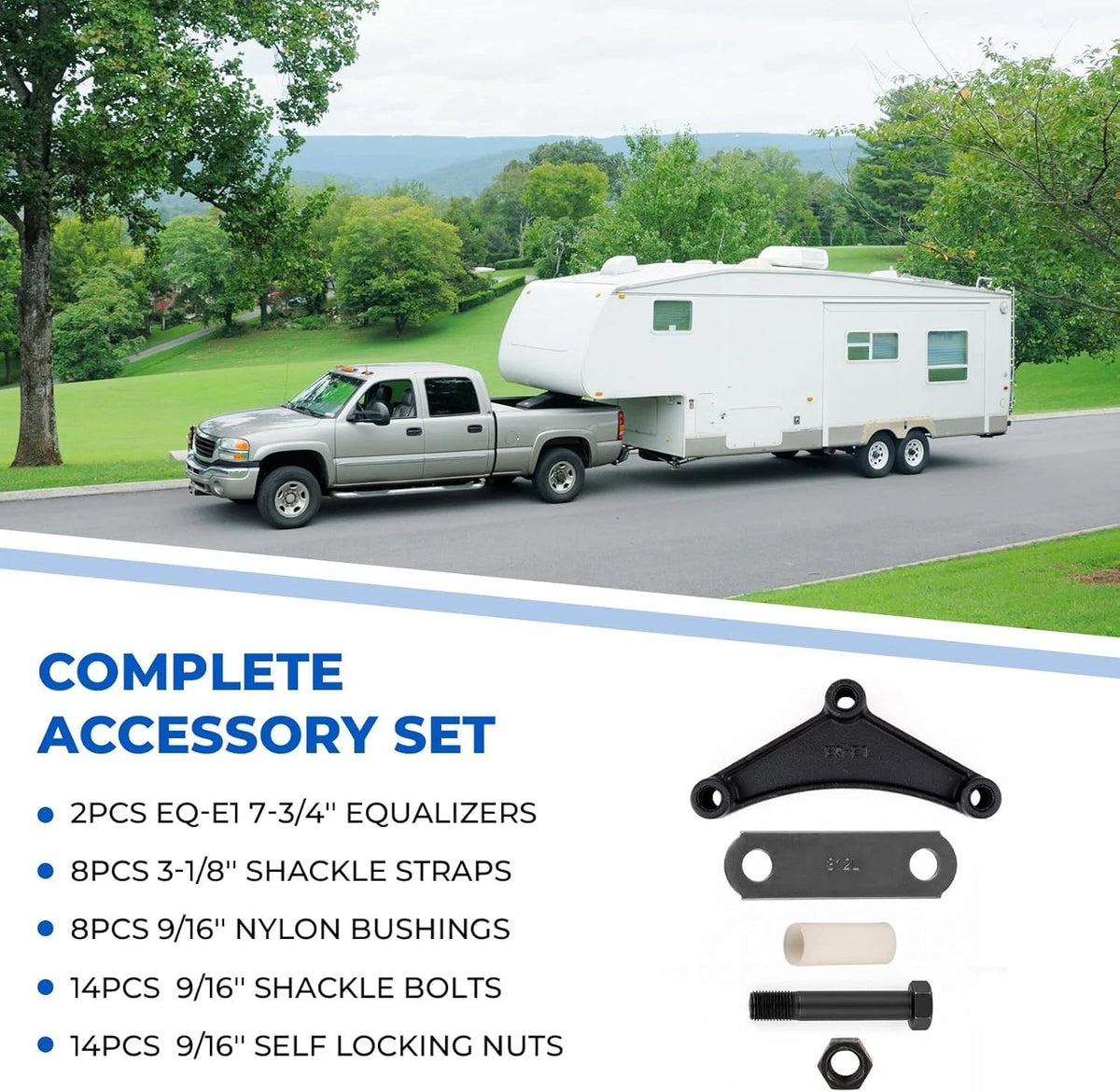 Heavy-Duty Trailer Leaf Spring Kit for Double Eye Springs (3.5K-7.2K Axles)
