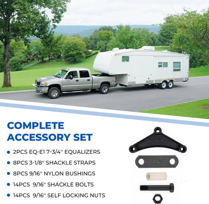 Heavy-Duty Trailer Leaf Spring Kit for Double Eye Springs (3.5K-7.2K Axles)