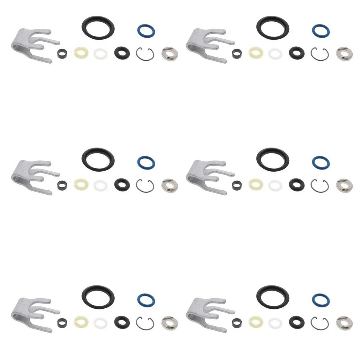 6pc Fuel Injector Seal Kit for Mercedes-Benz W212 E300 E350 E400 (2010–2016)