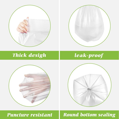 4 Gallon Strong Trash Bags 330 Count (Pack of 1) Clear