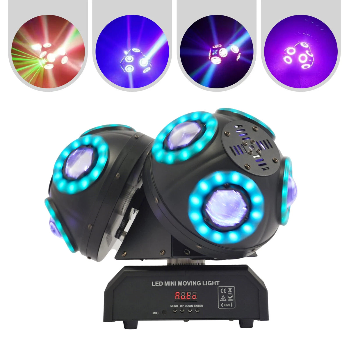 12 LED Rotating Beam Stage Light for DJ Disco Party Club