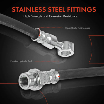 Front Brake Hydraulic Hose for Mitsubishi Endeavor (2004–2008, 2010–2011) MR569290, 2204846