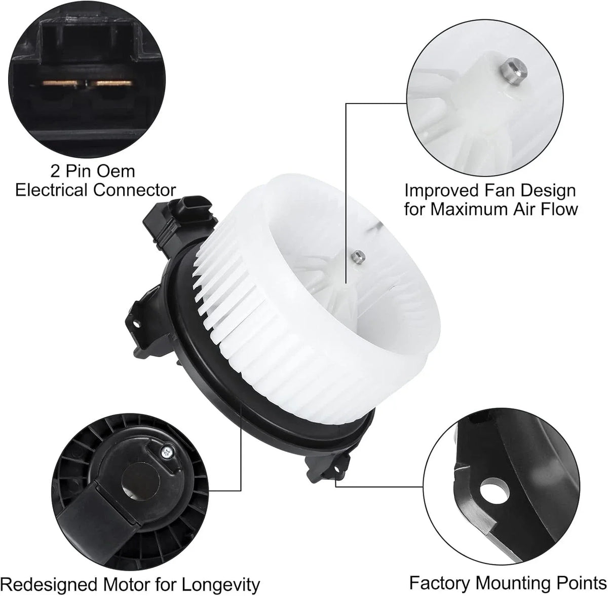 Heater Blower Motor Fan for Toyota Matrix (2009–2014) & Pontiac Vibe (2009–2010)