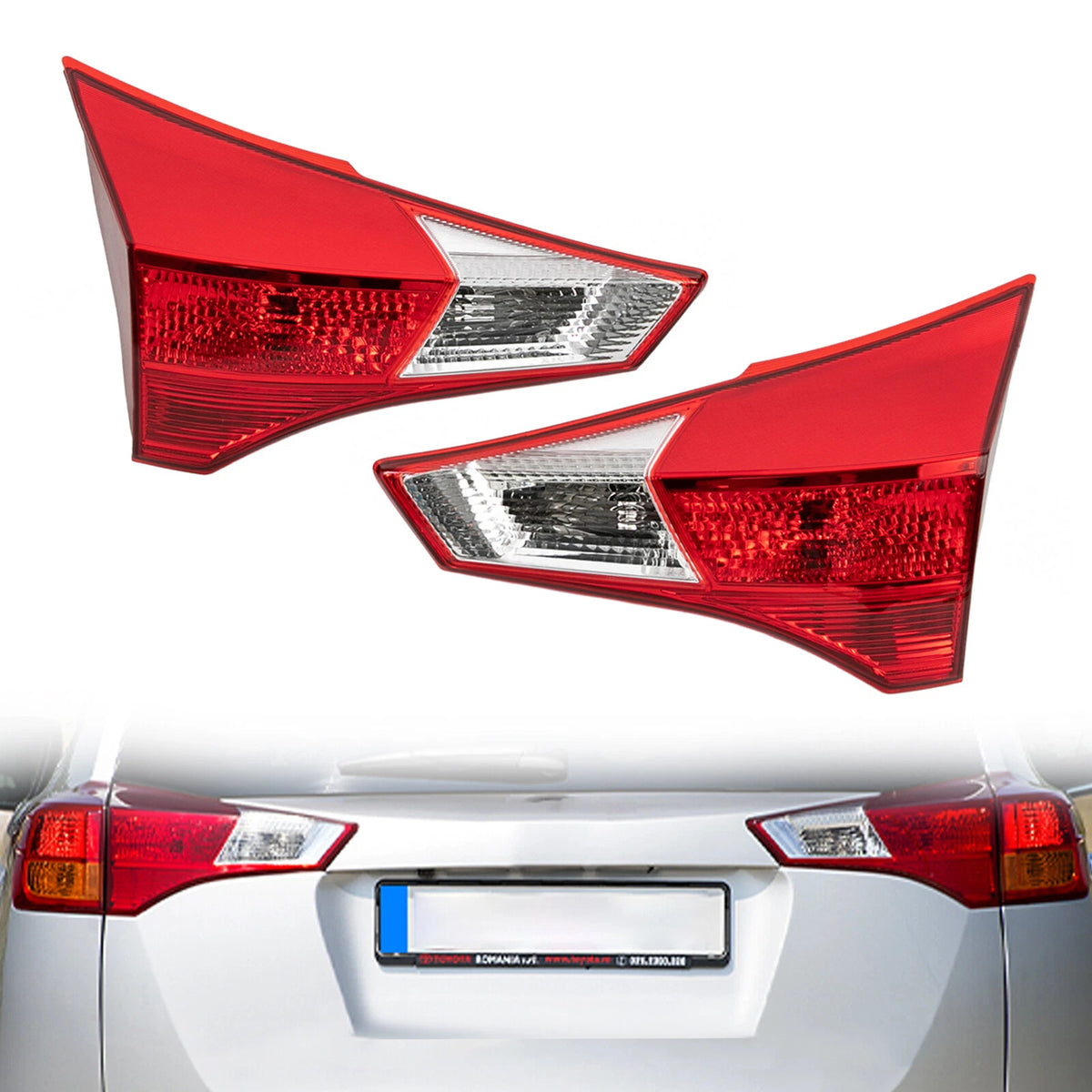 Set of 2 Inner Tail Lights for Toyota RAV4 (2013–2015) 81593-42010, 81581-42050