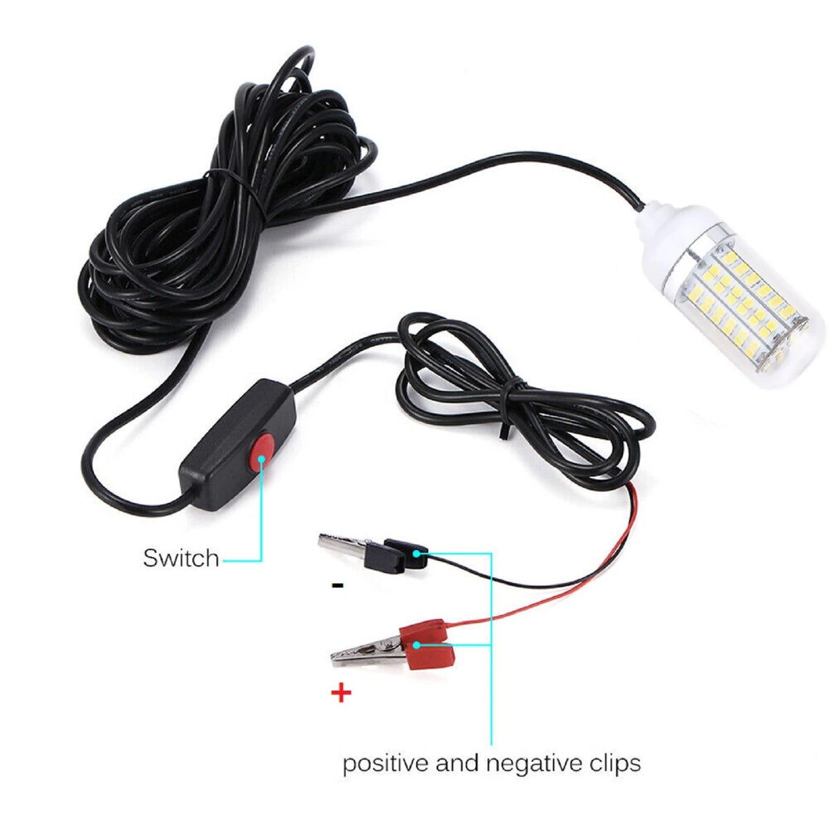 12V-24V LED Lure Fish Lamp for Night Fishing Lights (Underwater Lighting)