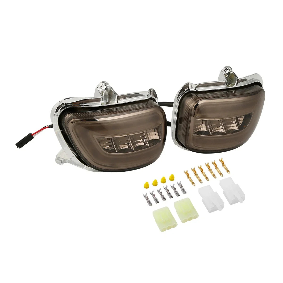 Front LED Turn Signals Smoked Lens for Honda Goldwing 1800 (2001–2017)