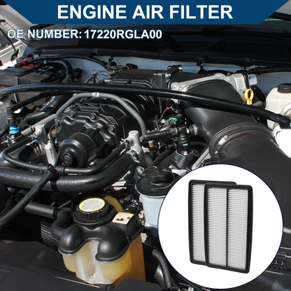 Set of 2 Engine Air Filters No. 17220RGLA00 for Honda Odyssey 3.5L (2005–2007)