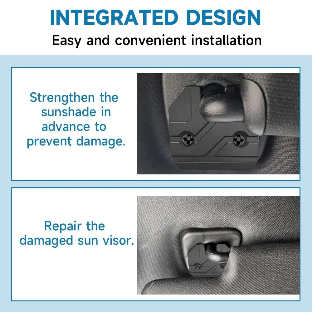 Sun Visor Repair Kit for Upgrade Sunshade Clips (1 Pack, Aluminum Alloy, Black)