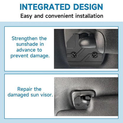 Sun Visor Repair Kit for Upgrade Sunshade Clips (1 Pack, Aluminum Alloy, Black)