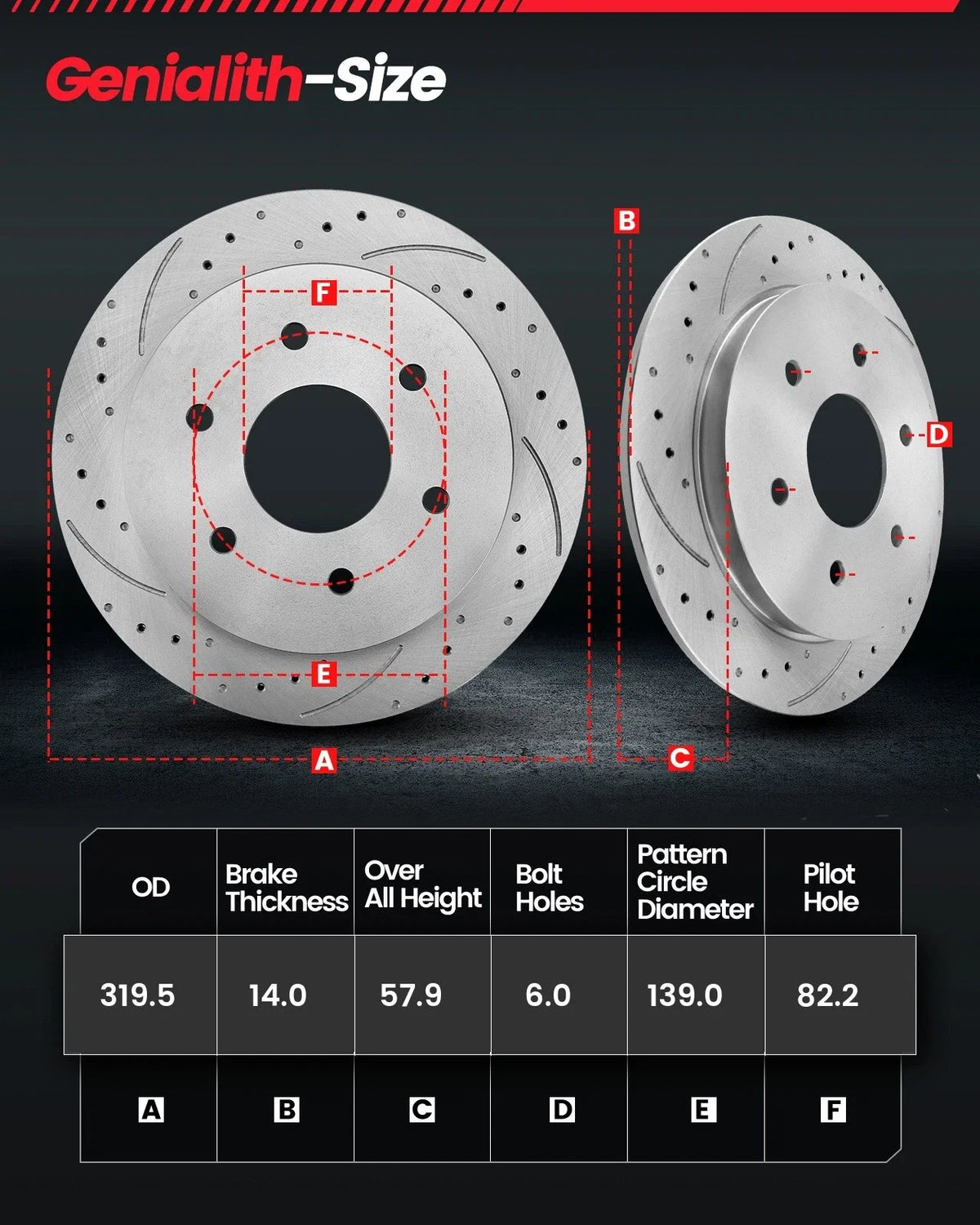 320mm Rear Disc Rotors + Brake Pads for Nissan Armada Titan QX56 (2004–2015)