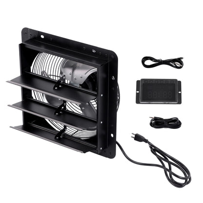 12'' Shutter Wall-Mount Attic Exhaust Fan High Speed 1600RPM (No Part Numbers)