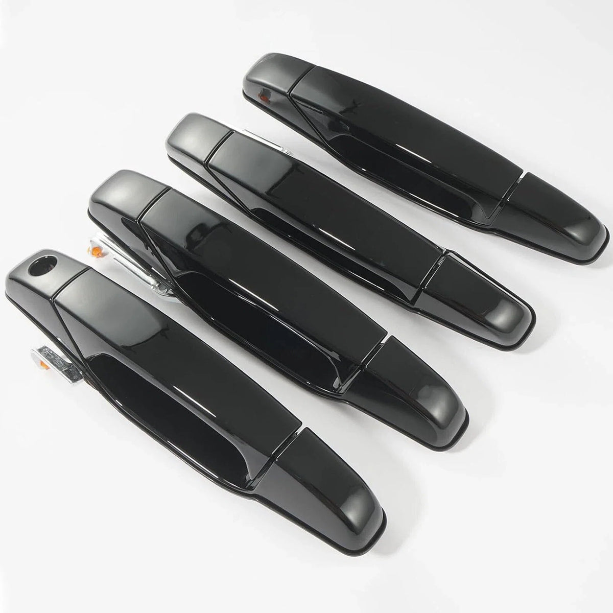 Set of 4 Black Outside Door Handles for Chevy Silverado Avalanche Tahoe (2007–2014)