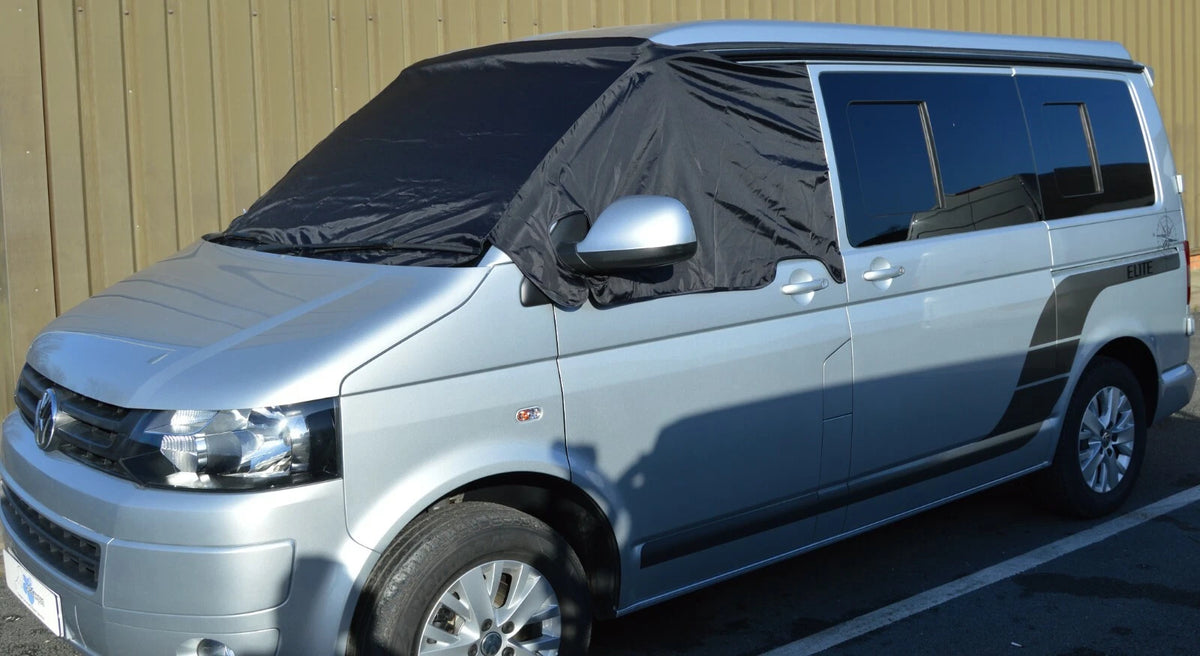 Screen Cover for VW Transporter T6 (2015–2023) - Frost Protection Black, 991