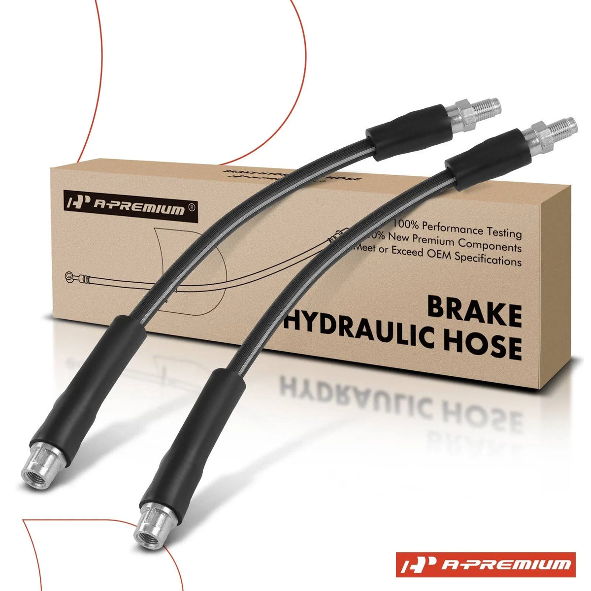 2X Front Outer Brake Hydraulic Hose for Mercedes-Benz E320 E430 (1995–2002)