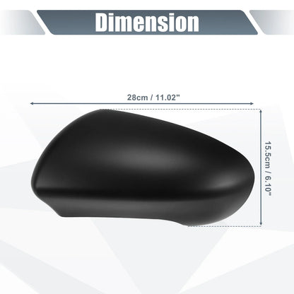 Pair Rearview Mirror Cover Cap Matte Black for Nissan Qashqai J10 (2007–2014)