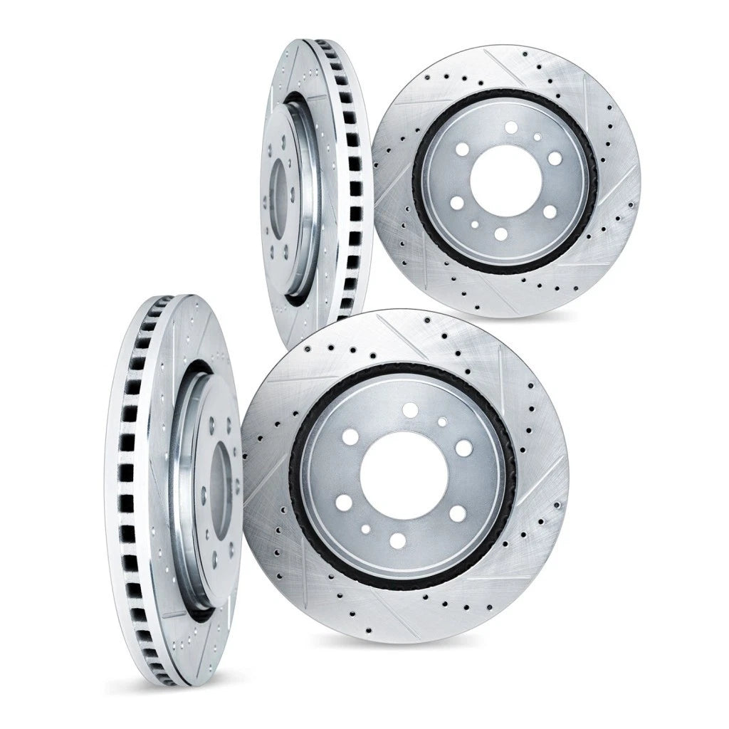 Brake Rotor Set for GMC Envoy (2002–2009) ALX-PAU-DF-7004-48003-CLA4, Drilled & Slotted
