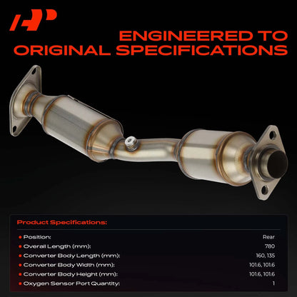A-Premium Rear Side Catalytic Converter for Nissan Sentra (2007–2012) 40809, 17198, 642800