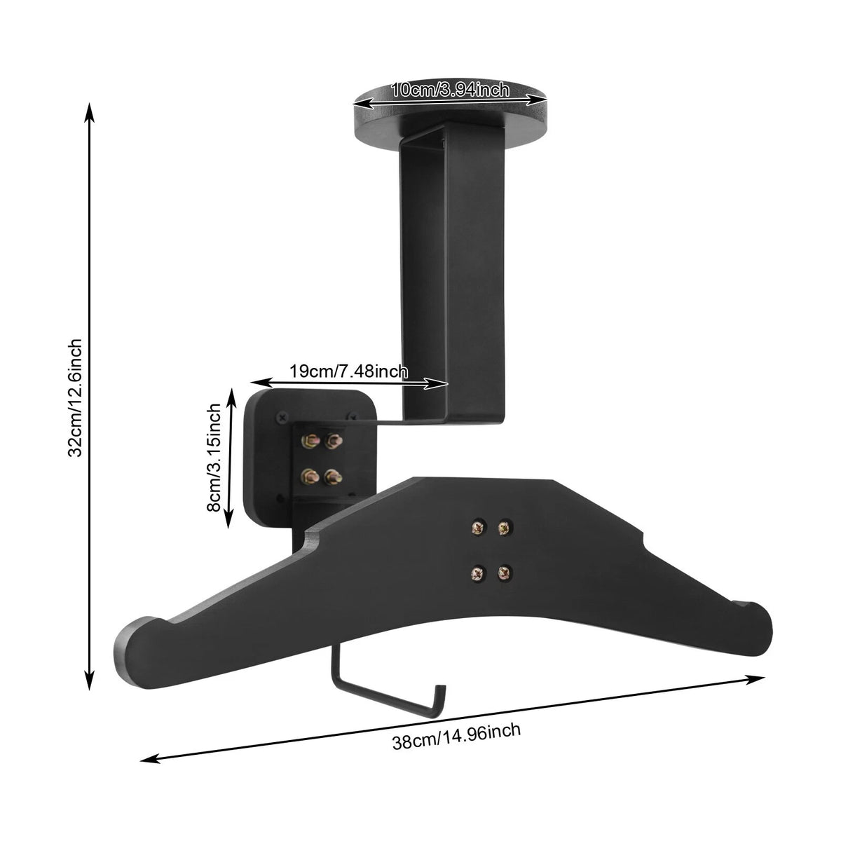 2X Motorcycle Helmet Holder Hook Wall Mount Rack Display Hanger