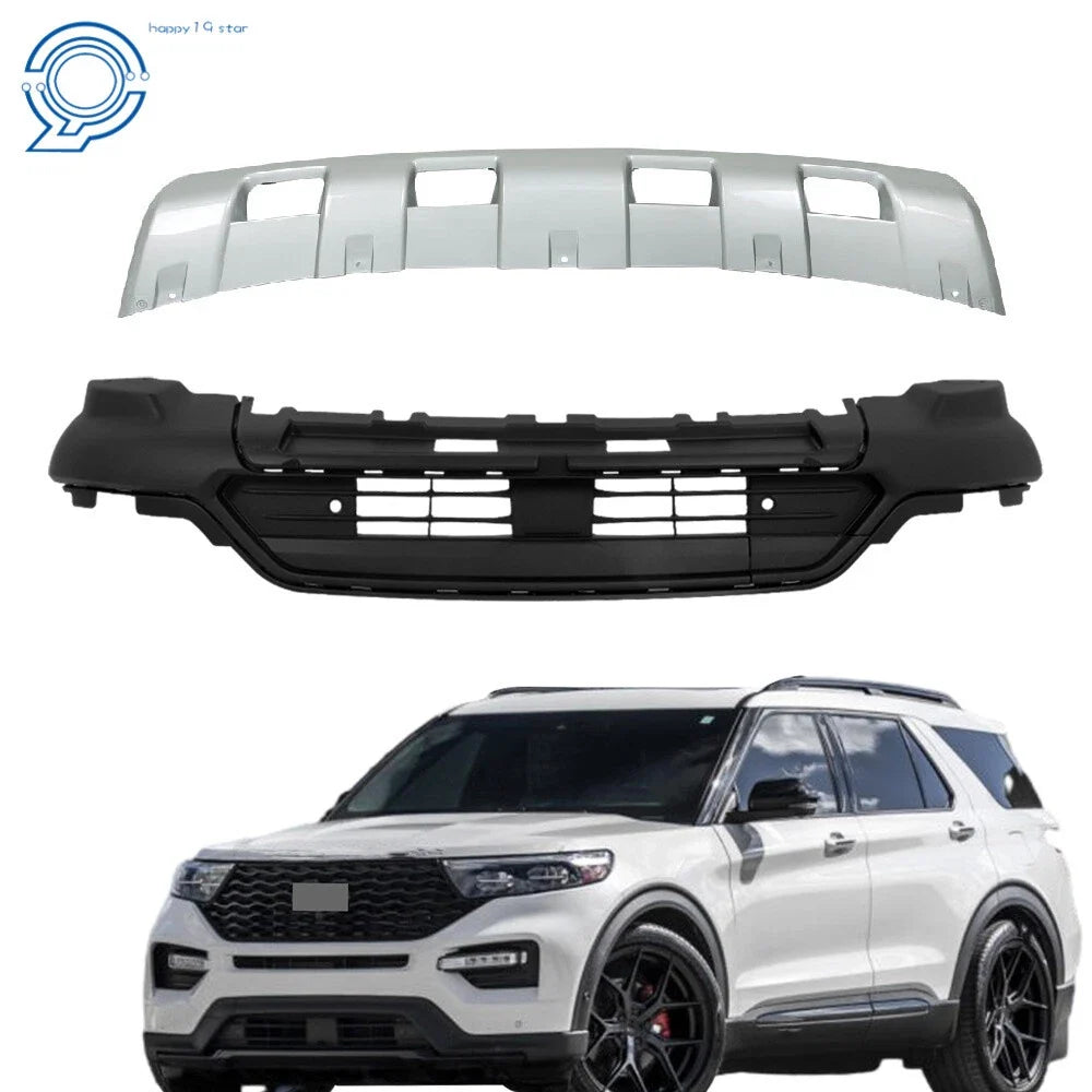 Front Bumper Lower Valance & Skid Plate for Ford Explorer (2020–2022)