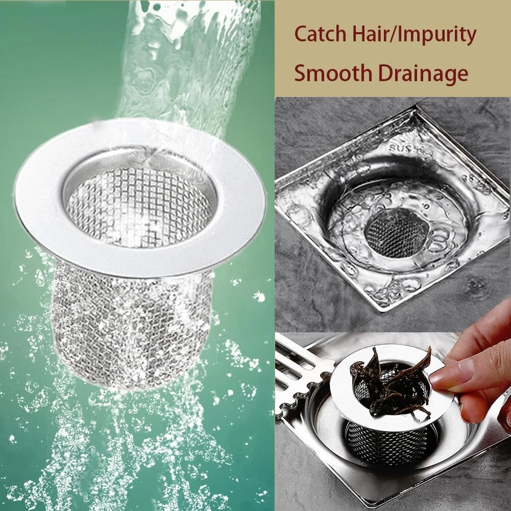 2X Shower Drain Hair Catcher Basket for Easy Deep Cleaning